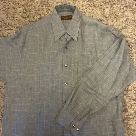 Robert Barakett Other - Robert Barakett Button Up Shirt Made In Canada Blue Mens M Long Sleeve